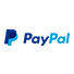 The image shows the PayPal logo in blue and turquoise with text.