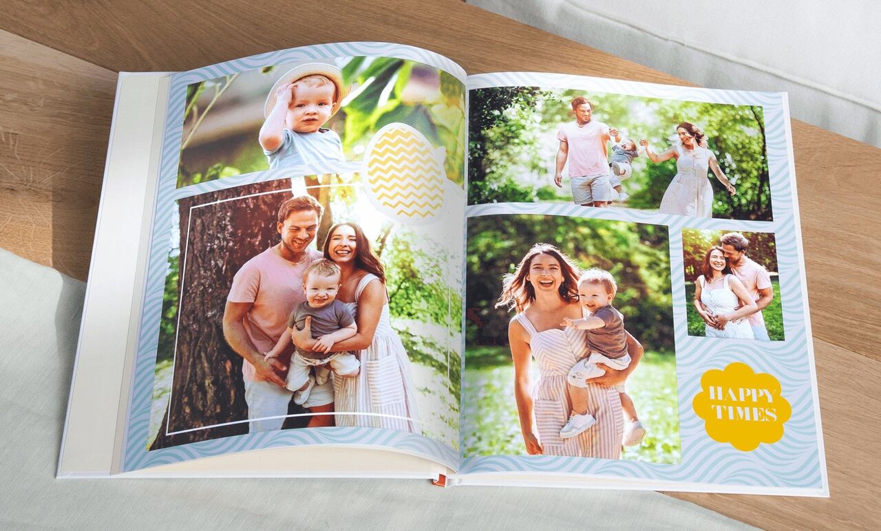 A happy family enjoys a walk outdoors. They smile and cherish their time together.