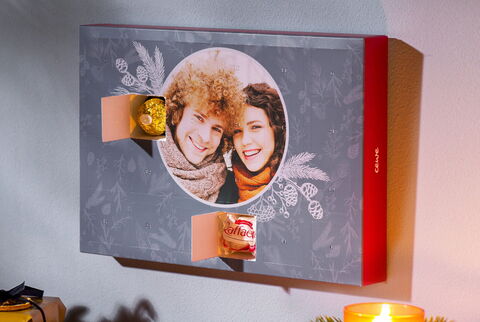 Wonderful personalized wall picture with photo and sweets.