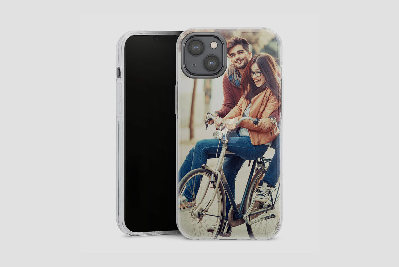 Couple cycling and enjoying the day.