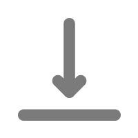 Gray download icon with downward arrow.