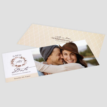 Wonderful save-the-date card for a wedding