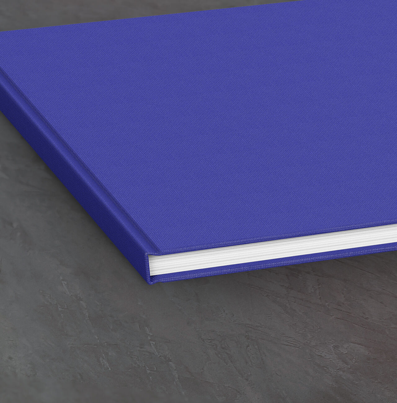 Blue photo book from CEWE with a bright cover