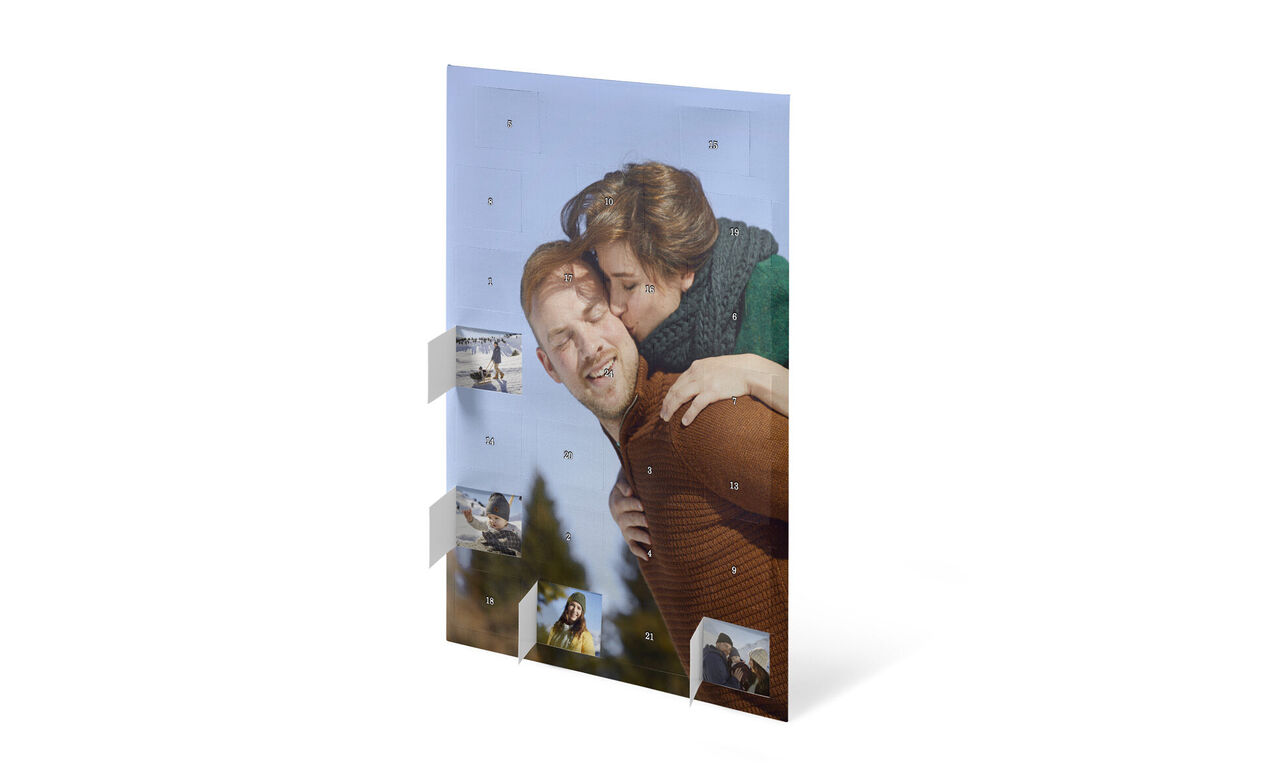 Creative photo calendar with loving memories and personal images