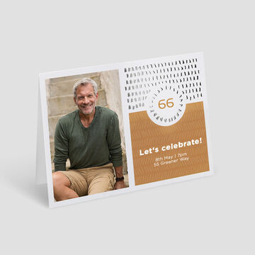An inviting invitation card design with festive lettering and ample space for personal details.
