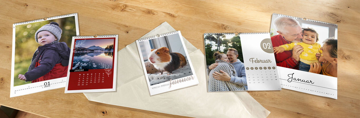 A calendar with photos from a joyful vacation and loving moments.