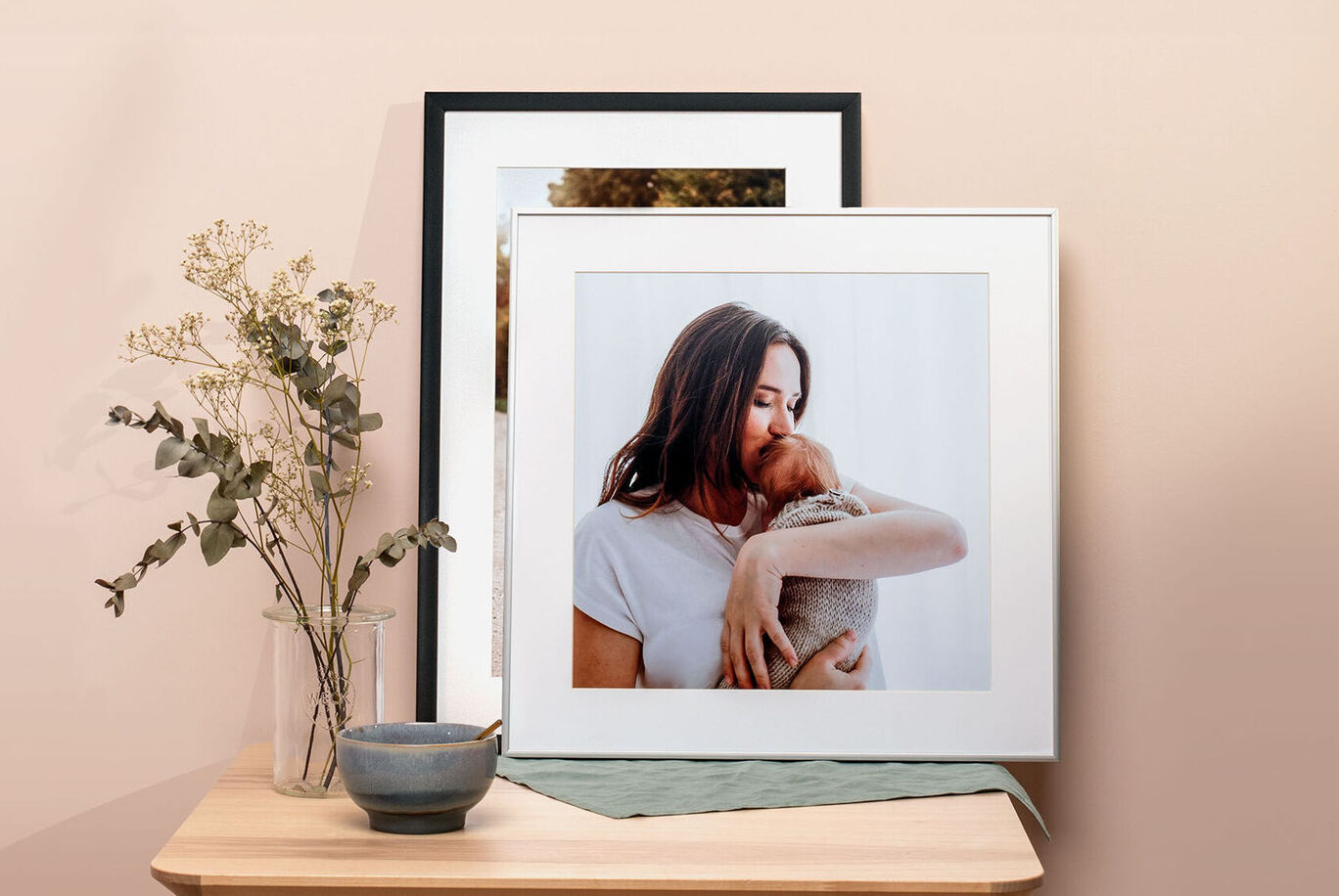 A beautiful moment of two beloved people in a loving embrace.