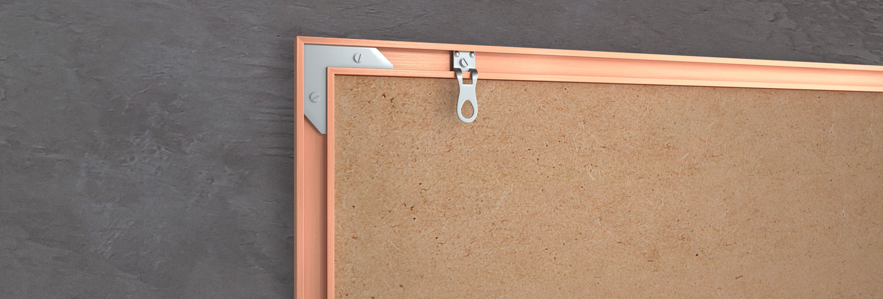 A ramp for easy attachment of pictures to the wall