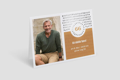 Birthday invitation card with a festive design.