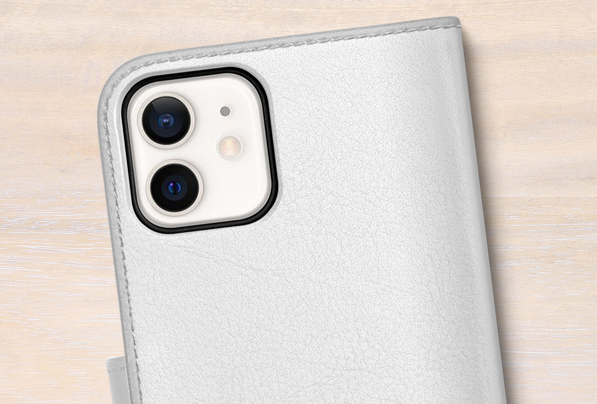 Phone in a gray case on a light background