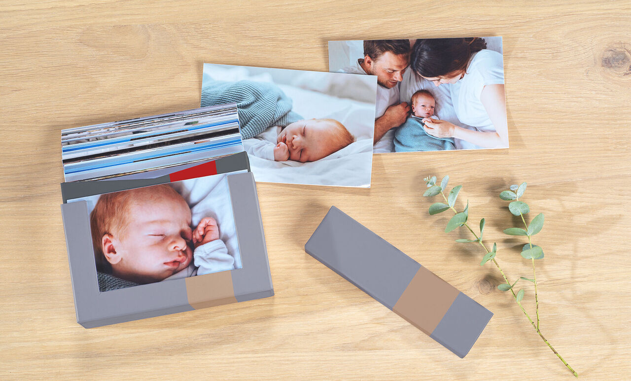 Beautiful baby photos in a loving presentation.