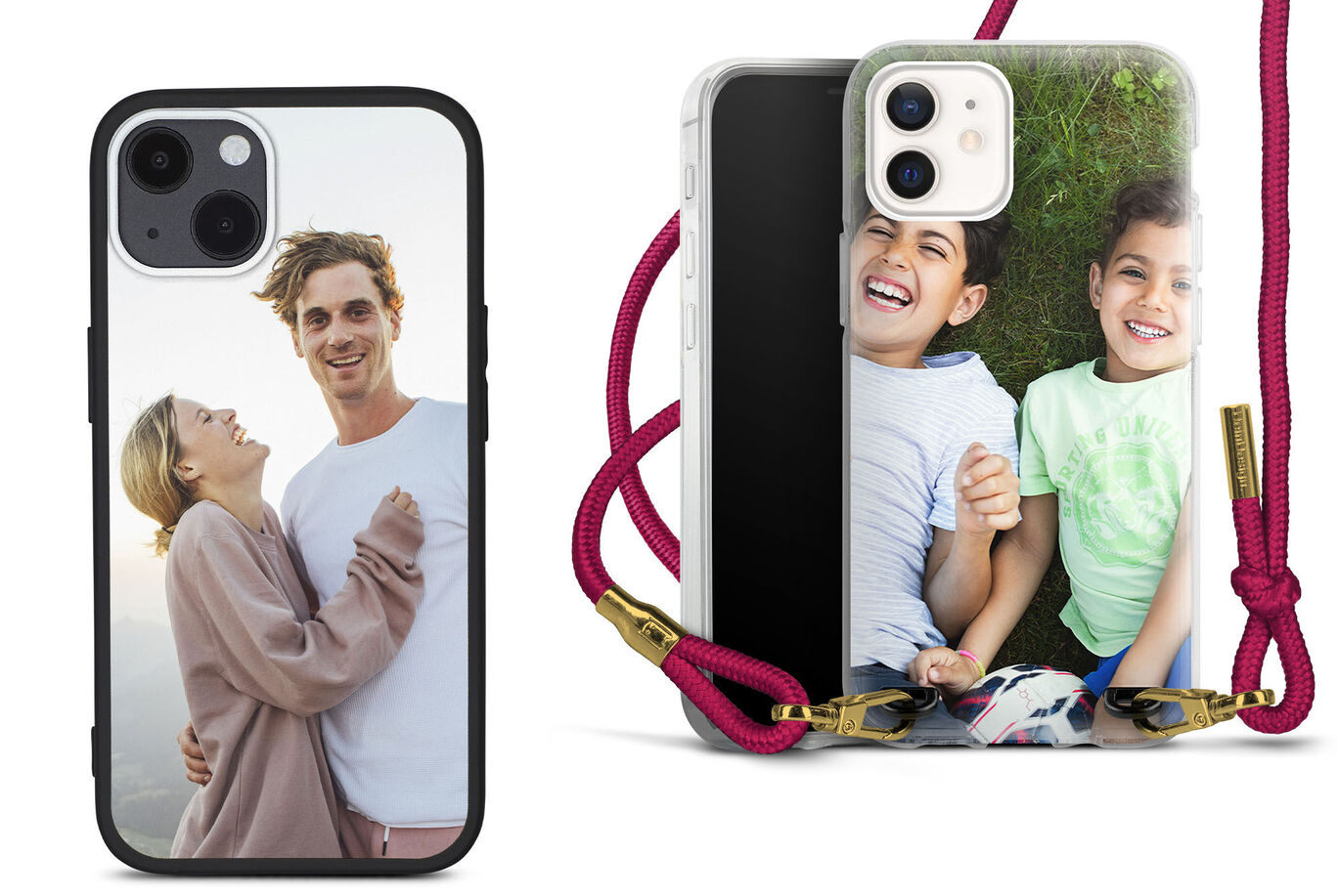 People hugging on a smartphone case, unforgettable moments captured