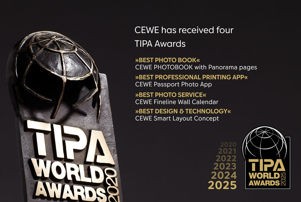 CEWE has won four TIPA Awards, including for best photo book.